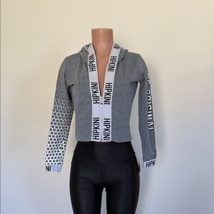 Gray Bomber Jacket for Women hipkini size medium excellent condition